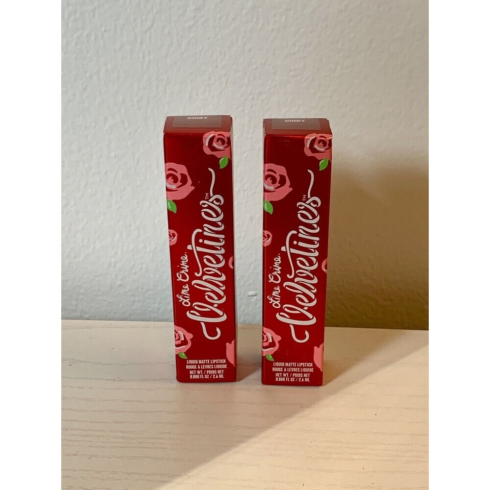 2X Lime Crime Velvetines Cindy Liquid Matte Lipstick 2.6 mL 0.088 oz Vegan Set